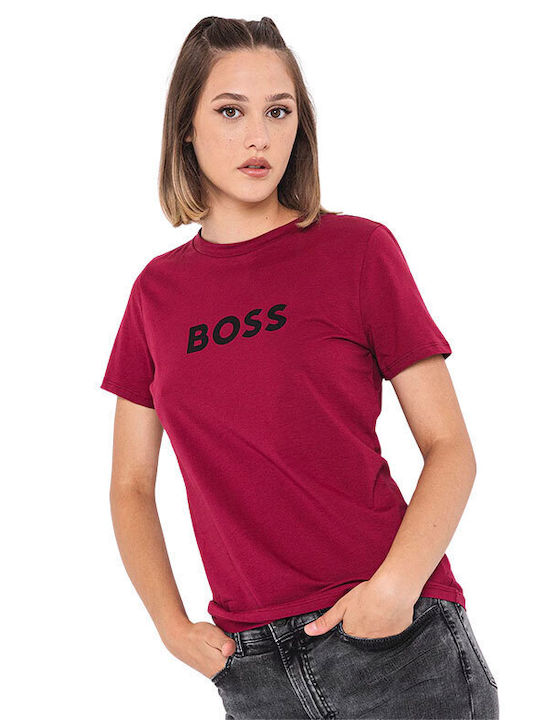 Hugo Boss Γυναικείο T-shirt Μπορντώ