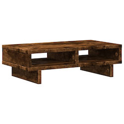 vidaXL Desktop Stand Monitor Smoked Oak Brown (...