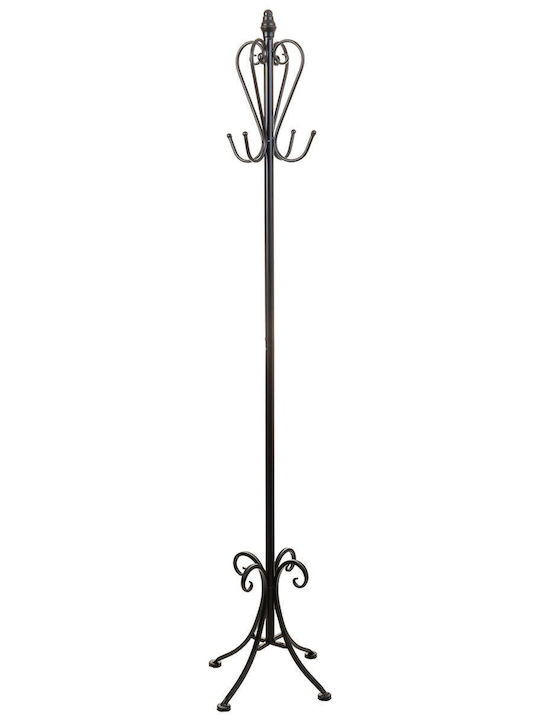 Alexandra House Living Metallic Coat Rack Black 161cm