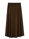 Philosophy Wear Satin Maxi Skirt Brown