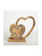 Set of Decorative Hearts made of Wooden 752-28560 18x5x19cm 2pcs