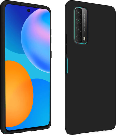 Back Cover Huawei P Smart 2021 Semi-rigid Soft Touch Compatible Qi Black