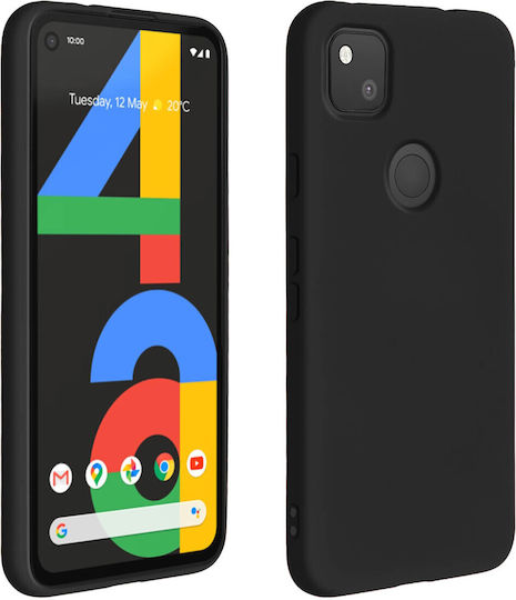 Google Pixel 4a Silicone Semi-rigid Case Soft Touch Matte Finish Black