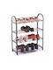 Metallic Shoe Organizer Gray 50x19x64cm