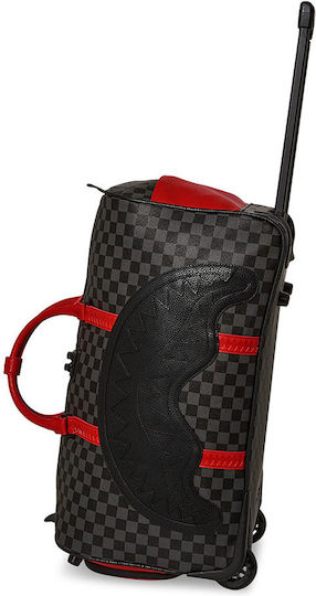 Sprayground Raceway 3 Sack Voyage Black with Wheels made of Artificial Leather L50xW25xH30cm