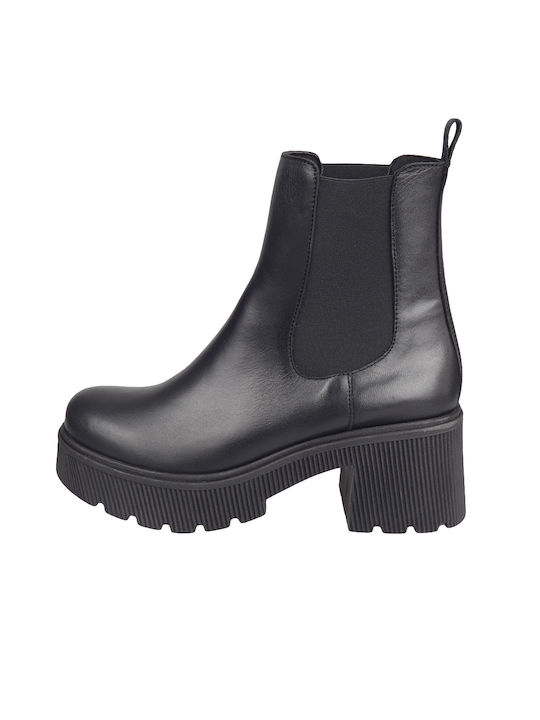 Ragazza Leder Damen Knöchelstiefel Schwarz