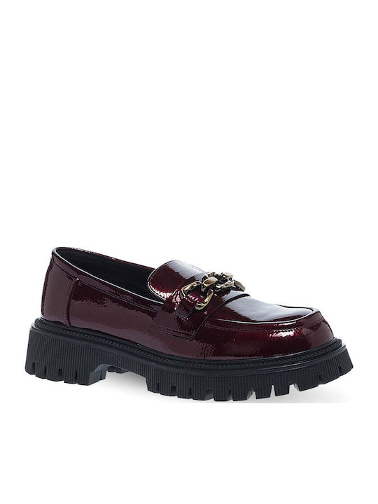 Women's Moccasins in Burgundy Color