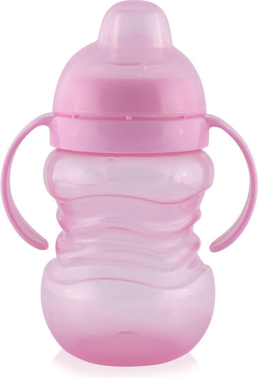 Lorelli Sport Sipper Educational Sippy Cup Plastic with Handles Pink Pink for 6m+m+ 250ml