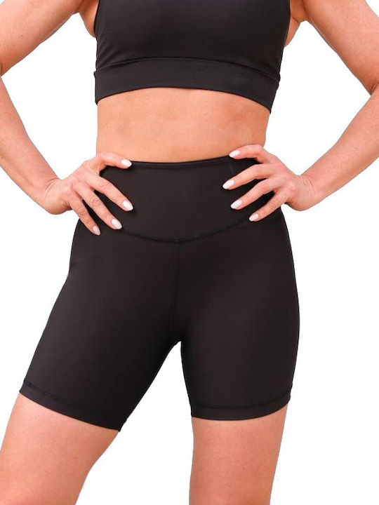 Lismina Women's Legging Shorts High Waisted & Push Up Black