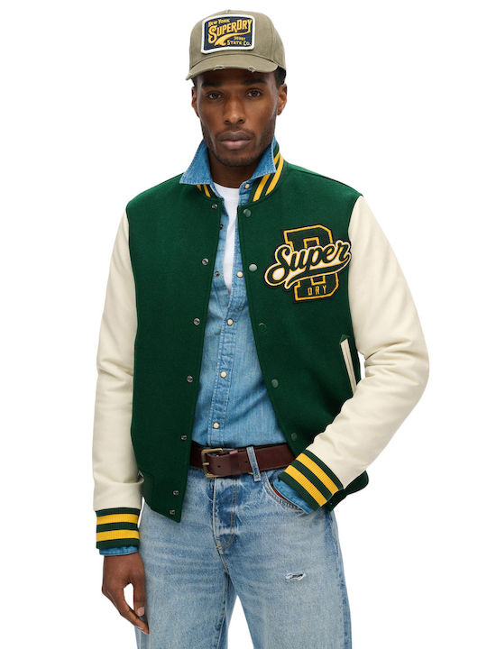 Superdry M D2 Ovin Varsity Ανδρικό Χειμωνιάτικο Μπουφάν Bomber Multi