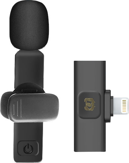 Puluz MIC-PLZ-3083B Ασύρματο Μικρόφωνο Πέτου, Clip On για Φωνητικά