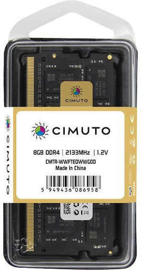 Cimuto DDR4 με Module 1x8GB και Ταχύτητα 2133 για Laptop