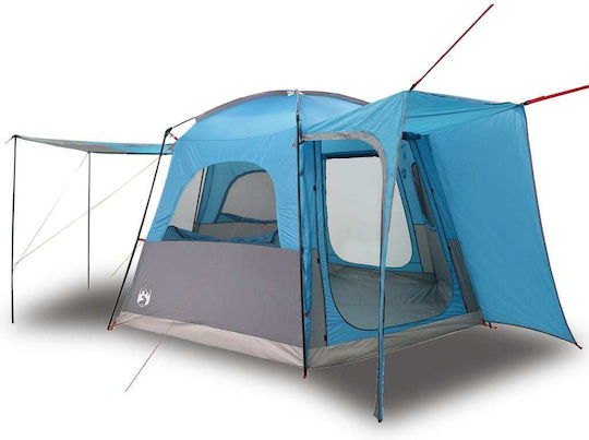 vidaXL Camping Tent Blue for 4 People 410x357x222cm