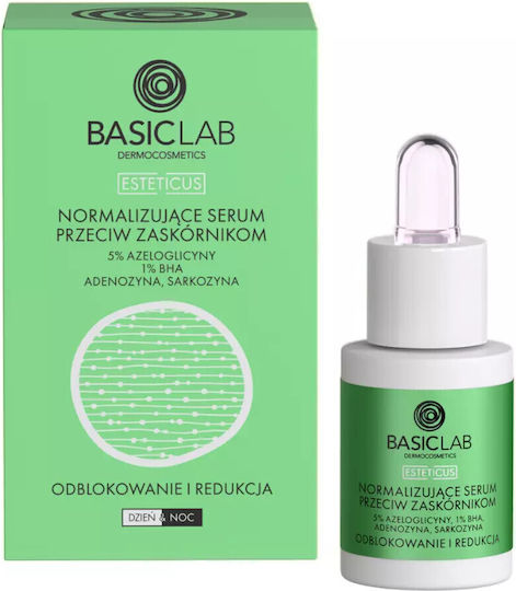 BasicLab Normalizing Anti-Blackhead Serum Προσώπου με Σαλικυλικό Οξύ για Ατέλειες 15ml