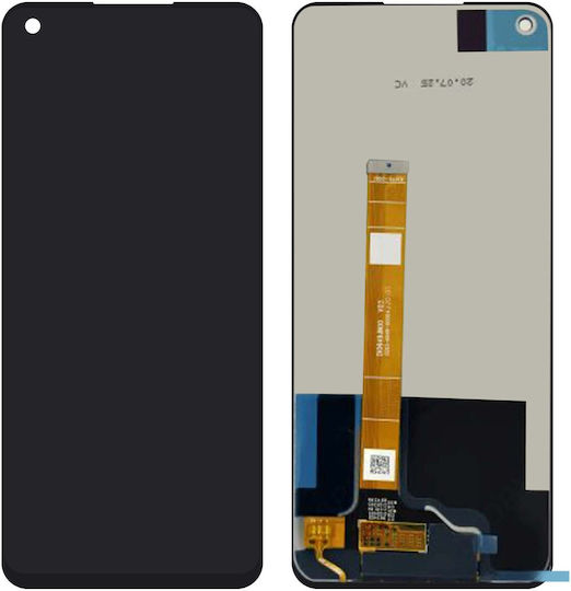 Пълен LCD екран с тъчскрийн дигитайзер за Realme 6/Oppo A72, съвместим, черен