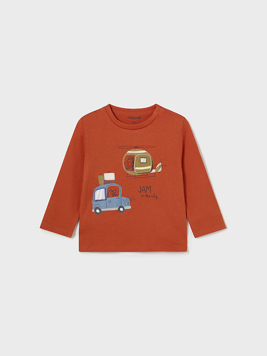 Mayoral Kids Blouse Long Sleeve orange