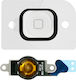 White Home Button + Flex Cable Replacement Part Apple Iphone 5