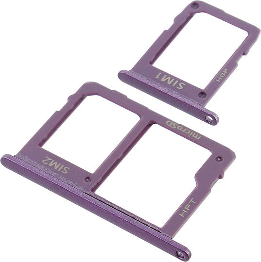 Sim Card Holder Samsung Galaxy J6 Support 2x Sim Card Nano + Microsd Purple