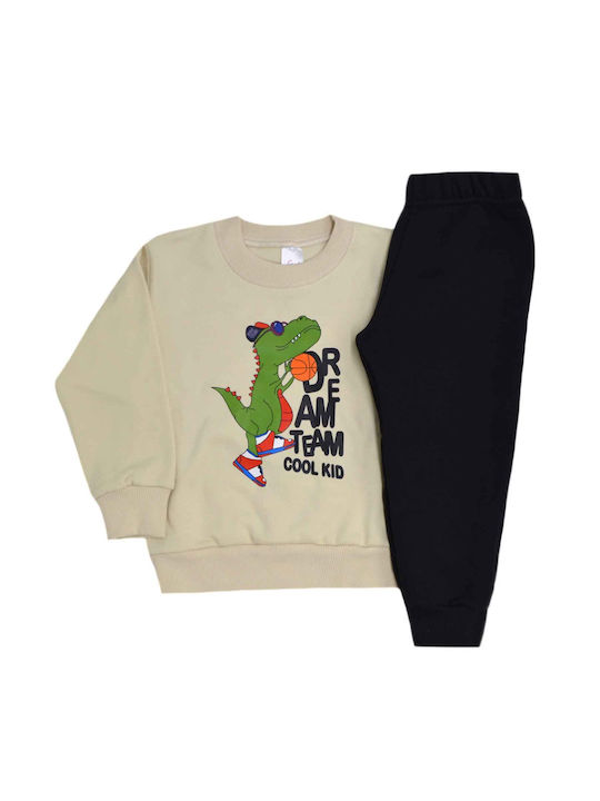 Explode Kids Sweatpants Set Beige/Black