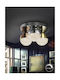 Sphere Ceiling Mount Light Silver with Integrated LED