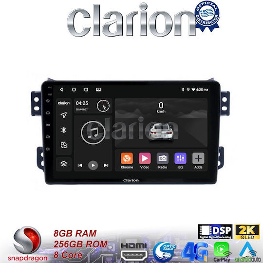 Clarion Ηχοσύστημα Αυτοκινήτου για Opel Agila Suzuki Alto 2008> (Bluetooth/USB/WiFi/GPS/Apple-Carplay/Android-Auto) με Οθόνη Αφής 9"