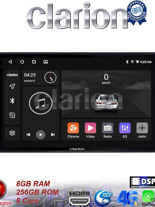 Clarion Ηχοσύστημα Αυτοκινήτου για Hyundai H-1 2010 > 2018 (Bluetooth/USB/WiFi/GPS/Apple-Carplay/Android-Auto) με Οθόνη Αφής 9"