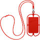 Universal Lanyard Case Smartphones Card-holder Neckpouch Series Red