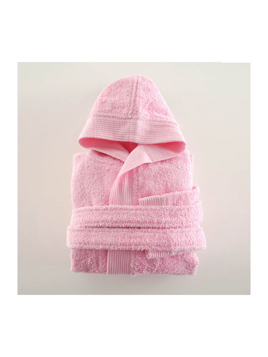 Rythmos Παιδικό Μπουρνούζι Twist Pink με Κουκούλα