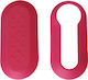 Car Key Cover Case made of for Fiat / Lancia in Pink Color