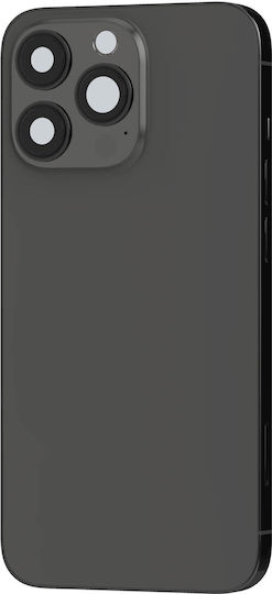 Clappio Frame + Battery Cover Iphone 13 Pro Rear Window Dark Grey