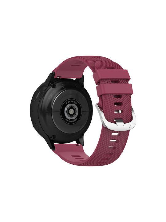 Galaxy Watch Active 2 Textured Silicone Strap Burgundy