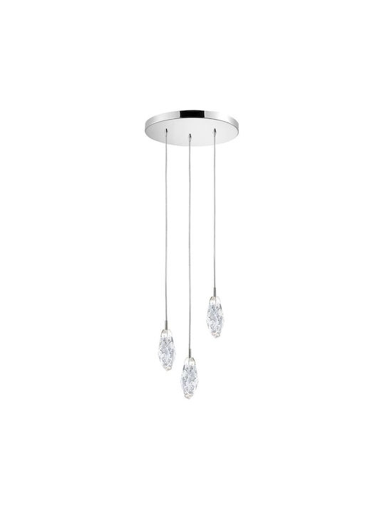 Luma Hängelampe Silver-Clear 30cm.