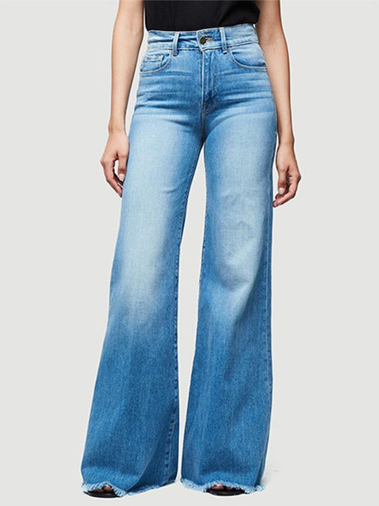 High-Waisted Blue Flared Jeans