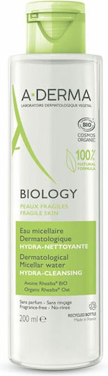 A-Derma Biology Apă micelară Îndepărtare Machiaj Față 200ml