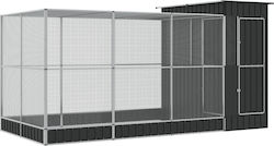 vidaXL 321425 Клетка за Птици от Поцинкована Стомана 203x216см