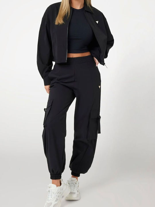 Guess Дамско Текстил Панталон с Ластик Black