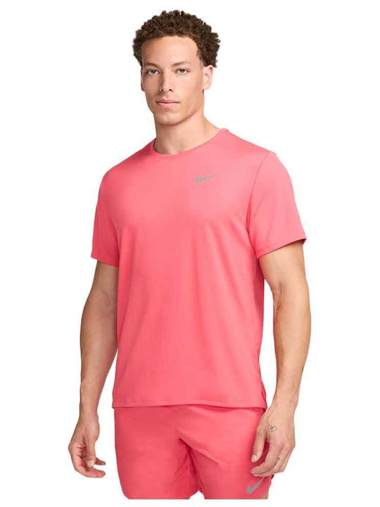 Nike Dri-FIT Miler Dri-Fit Athletic T-shirt Pink
