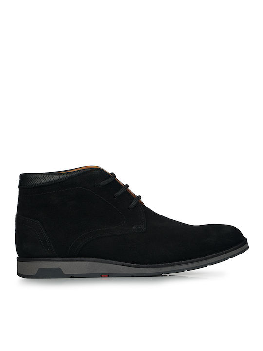 Antonio Shoes Men's Suede Military Boots Black