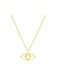 Dio Jewellery Lab Necklace Eye from Gold Plated Silver