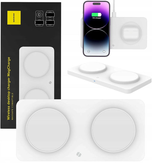 Spacecase Φορτιστής Magsafe 15W Λευκός (WM3W)
