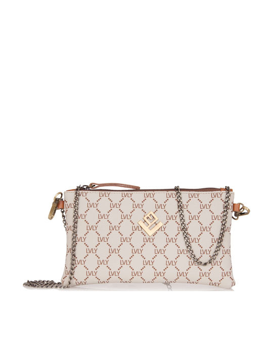 Mosaic Elegant Leder Damentasche Handtasche Beige