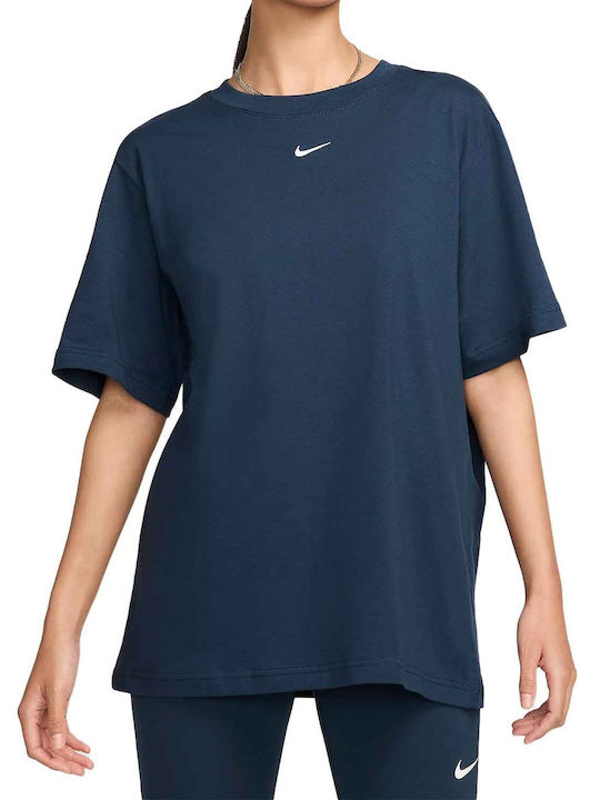 Nike Essential Γυναικείο Αθλητικό T-shirt Μπλε