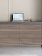 Birou Reaze Din Lemn Culoare Nuc-Antracit 120x50x73.5cm