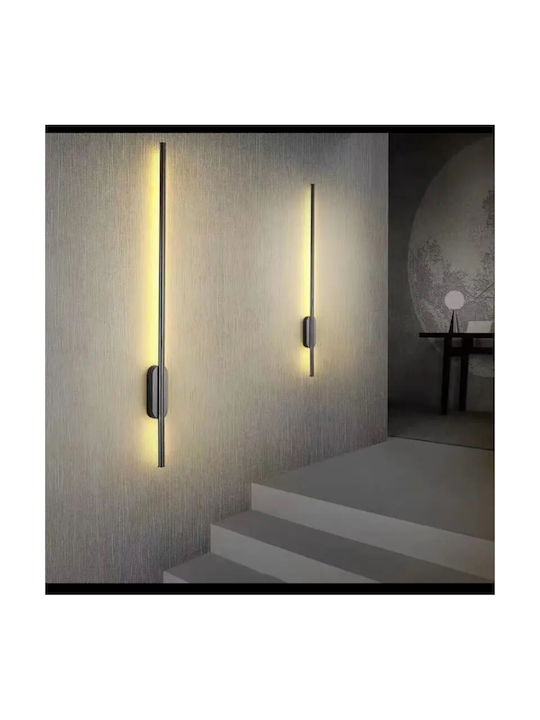 Home Lighting Μοντέρνο Φωτιστικό Τοίχου με Ενσωματωμένο LED και Θερμό Λευκό Φως Μαύρο 60x6x6εκ.