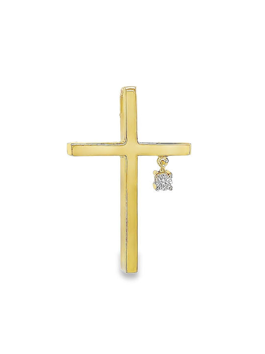 Xryseio Damen Gold Kreuz 18K