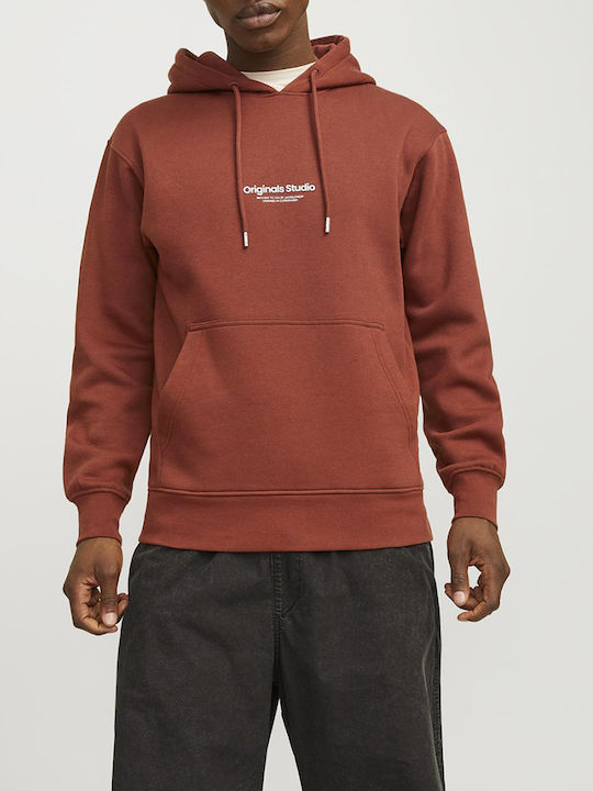 Jack & Jones Jorvesterbro Sweat Φούτερ Brandy Brown με Κουκούλα