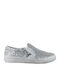 Damen Slip-On Leder Silber