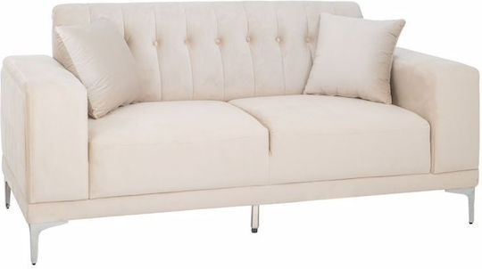 Canapea Cu Două Locuri Catifea Crem 180x86x85cm