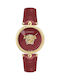 Versace Palazzo Watch with Burgundy Leather Strap