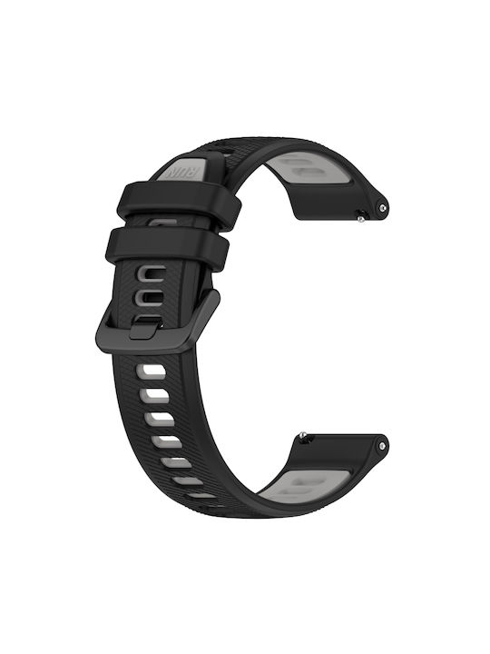 Gummi-Armband Schwarz 22mm